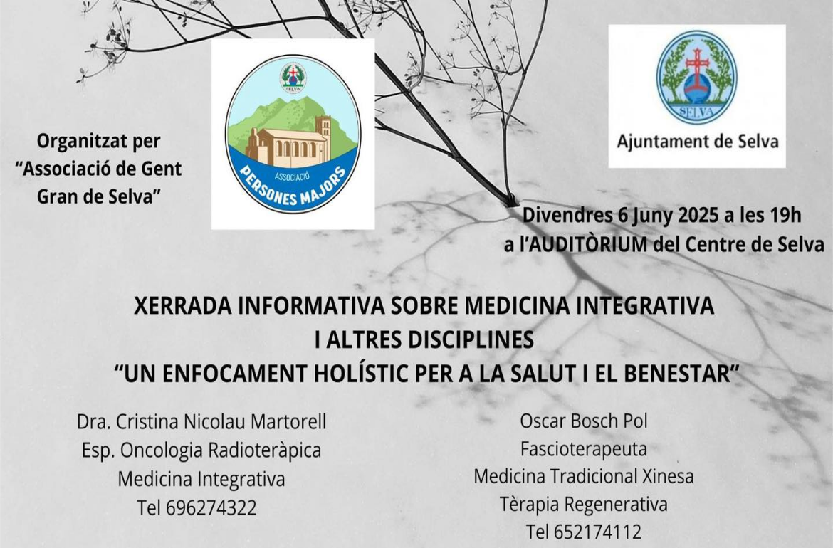 Portada Xerrada informativa sobre medicina integrativa i altres disciplines