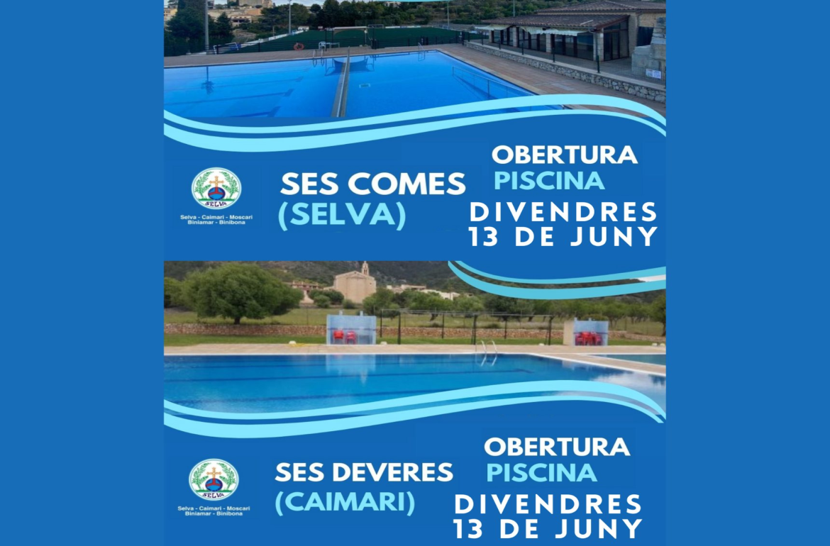Portada Horari piscines de Selva i Caimari