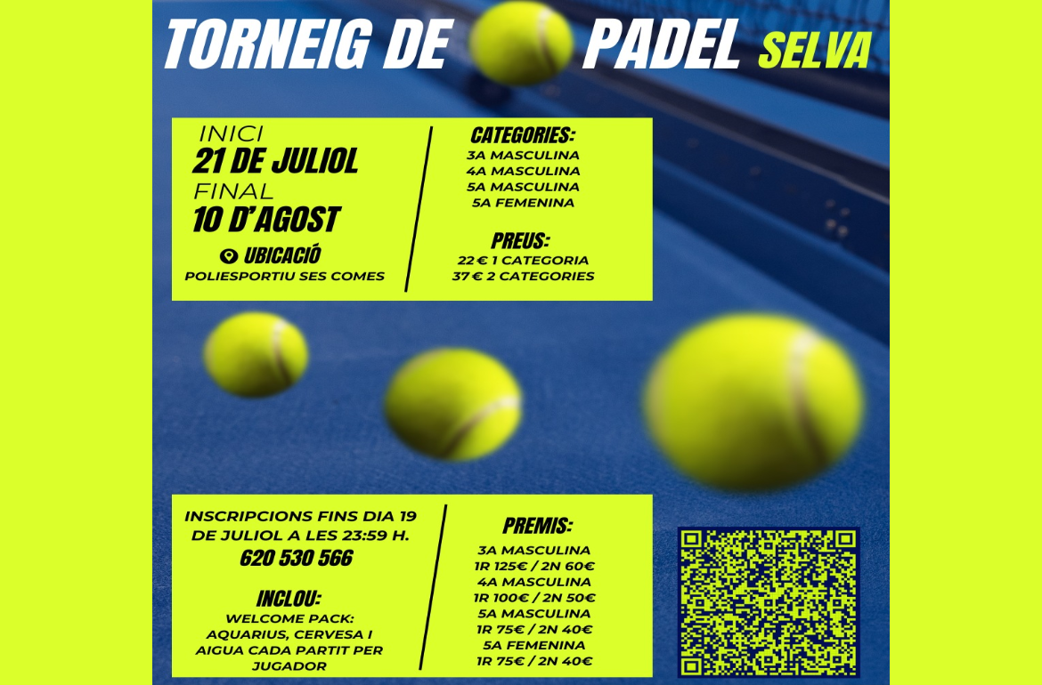 Portada Torneig de pàdel a Selva