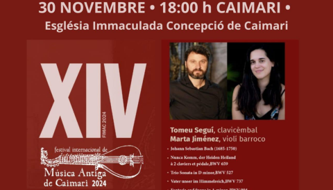 Portada XIV Festival Internacional de Música Antiga de Caimari 2024