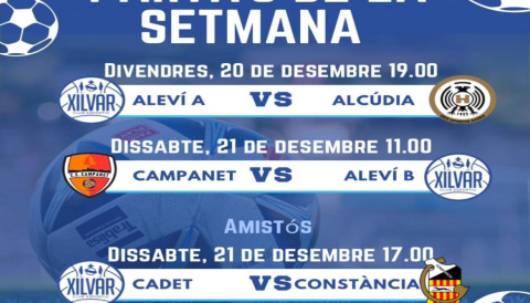 Portada Partits de la setmana C.E Xilvar