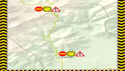 Portada Carretera tallada per prova automobilística