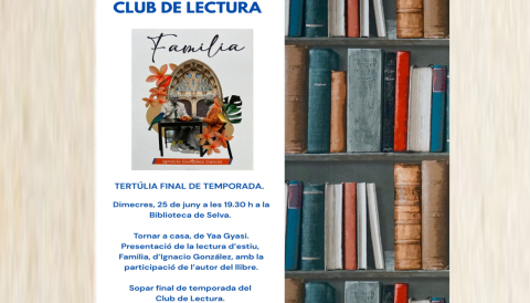 Portada Club de lectura de la biblioteca