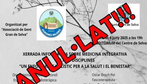 Portada Portada Xerrada informativa sobre medicina integrativa i altres disciplines anulat