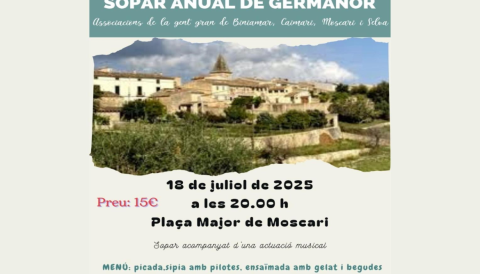 Portada Sopar anual de Germanor