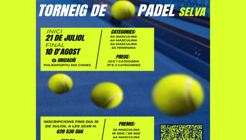 Portada Torneig de pàdel a Selva