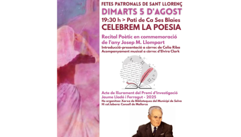 Portada Celebrem la poesia - Festes Patronals de Sant Llorenç 2025
