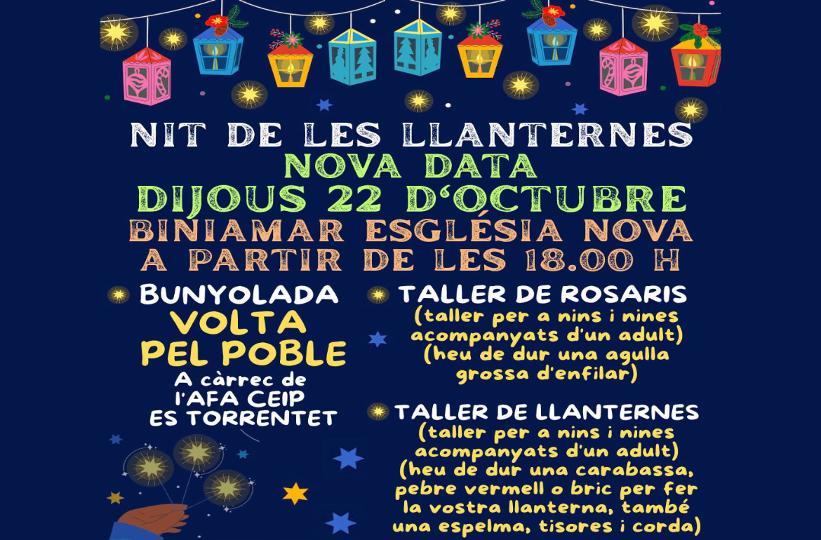 Portada Nit de les llanternes - Biniamar (Nova data) 