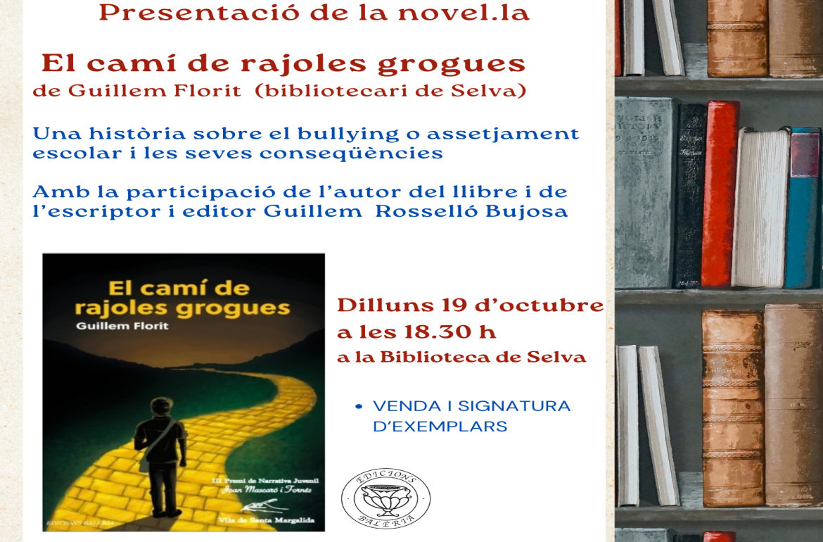 Portada Presentació de la novel.la El camí de rajoles grogues