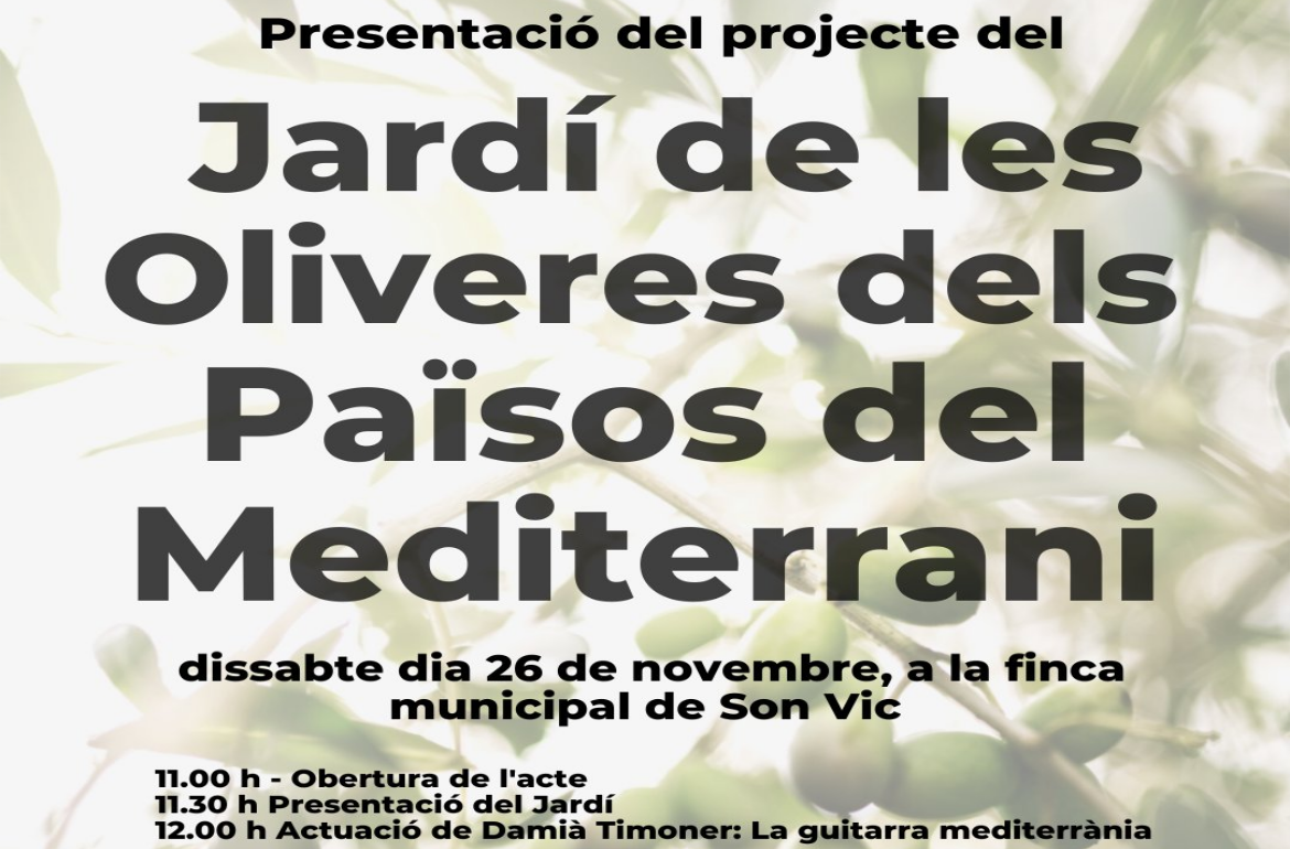 Portada Presentació del Jardí de les Oliveres de la Mediterrània