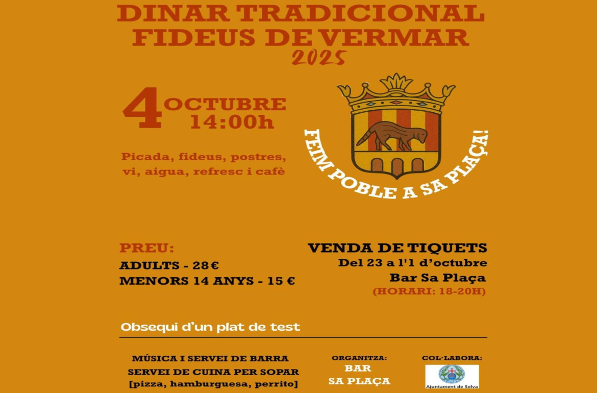 Portada Dinar tradicional Fideus de Vermar 2025