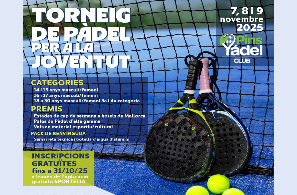 Portada Torneig de pàdel per a la joventut