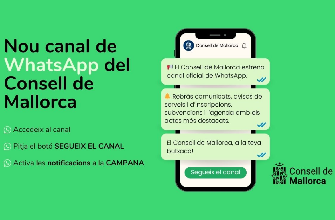 Portada El Consell de Mallorca estrena canal oficial a WhatsApp