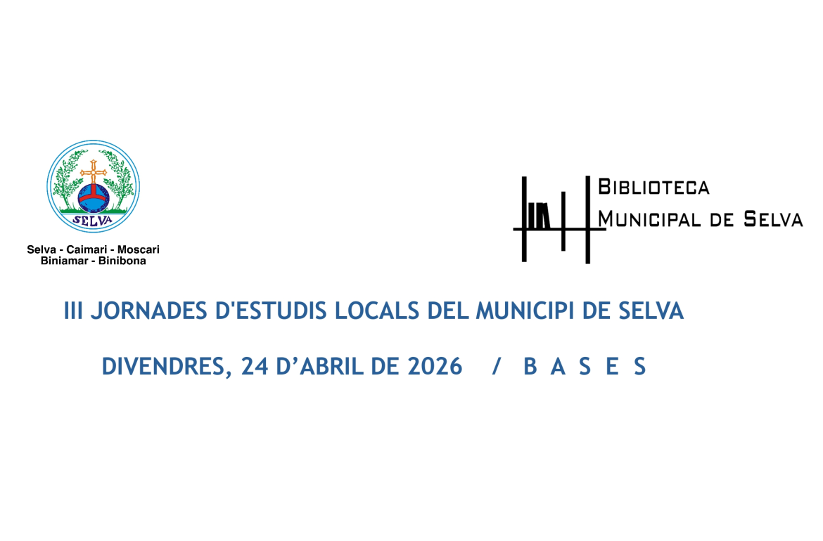 Portada Bases III Jornades d'estudis locals del municipi de Selva