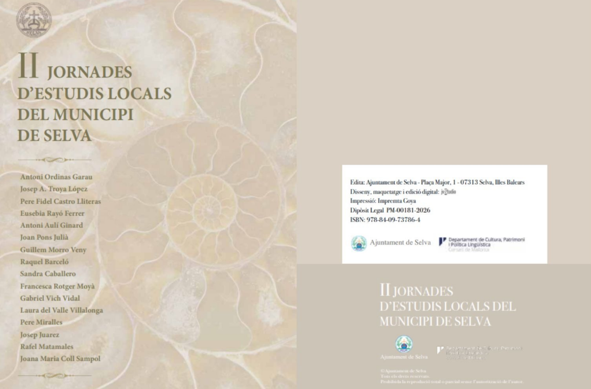 Portada L’Ajuntament de Selva edita les Actes de les Jornades d’Estudis Locals amb el suport del Consell de Mallorca