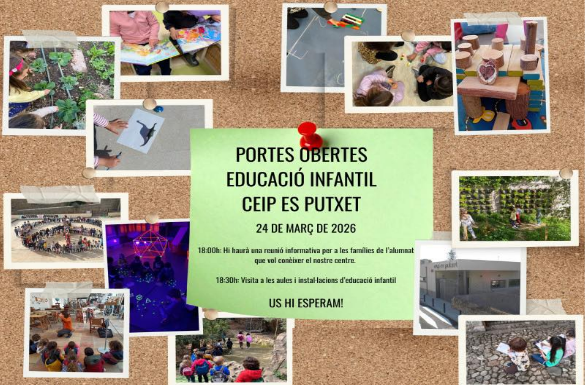 Portada Portes obertyes educació infantil CEIP Es Putxet