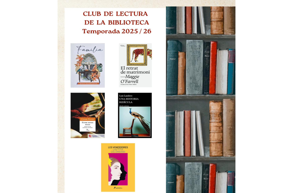 Portada Club de lectura de la Biblioteca temporada 2025/26