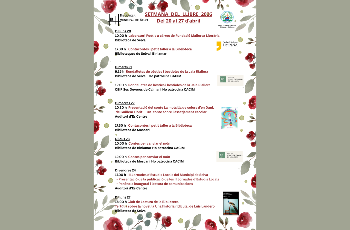 Portada Setmana del llibre 2026