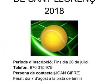 Torneig tennis Sant Llorenç 2018