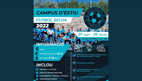 Portada Presentació CAMPUS D'ESTIU FUTBOL SELVA 2022