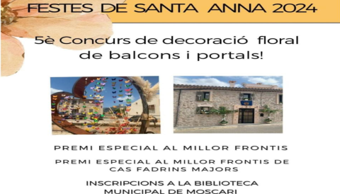 Portada Festes de Santa Anna - Moscari 2024