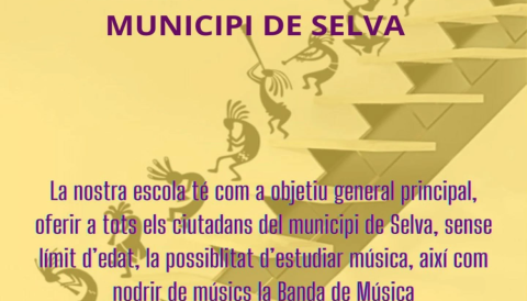 Portada Escola de Música del municipi de Selva