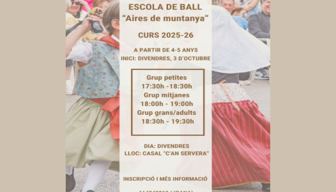 Portada Escola de ball "Aires de muntanya"