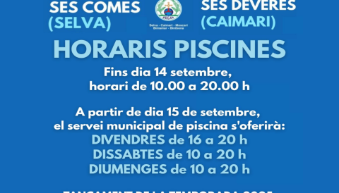 Portada Tancament de la temporada 2025 de piscines