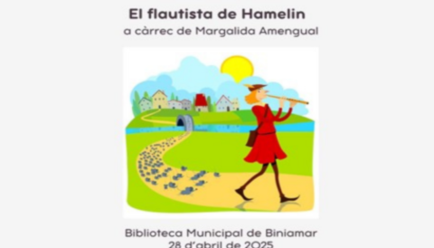Portada “El flautista d’Hamelin” a la Biblioteca de Biniamar