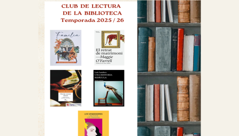 Portada Club de lectura de la biblioteca 2025-26