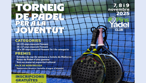 Portada Torneig de pàdel per a la joventut