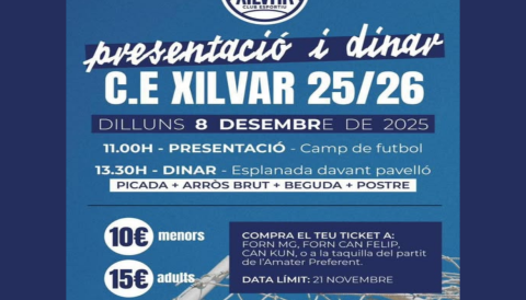 Portada Presentació i dinar C.E XILVAR 25/26