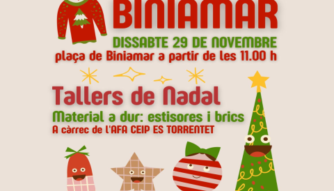 Portada Tallers de Nadal 2025 a Biniamar