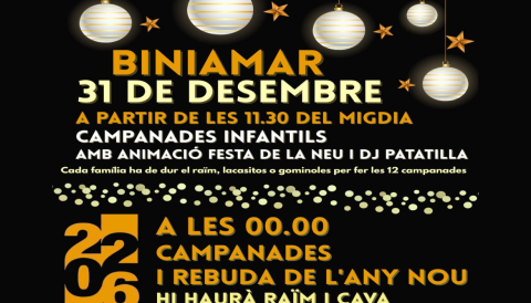 Portada Cap d'any a Biniamar 2025