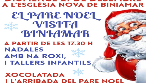 Portada El Pare Noel visita Biniamar