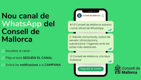 Portada El Consell de Mallorca estrena canal oficial a WhatsApp