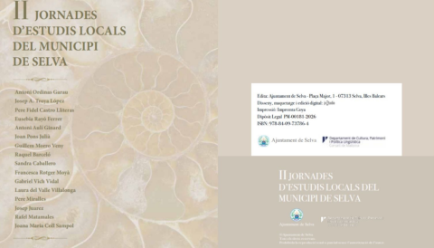 Portada L’Ajuntament de Selva edita les Actes de les Jornades d’Estudis Locals amb el suport del Consell de Mallorca