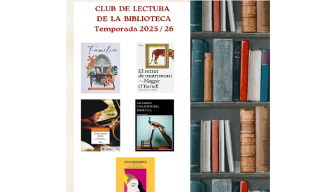 Portada Club de lectura de la Biblioteca temporada 2025/26