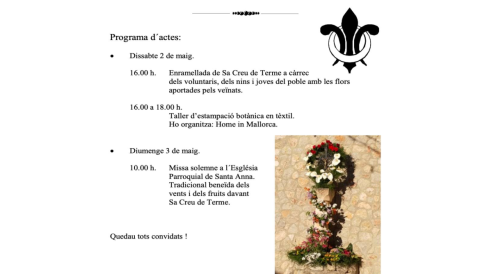 Portada Festes de Sa Creu - Moscari 2026