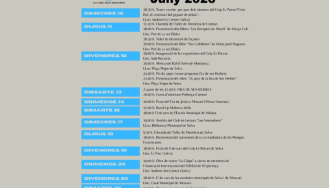 Portada Agenda Juny 2026 - Selva