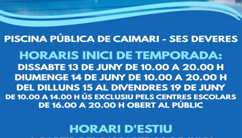 Portada Piscina pública de Caimari - 2026