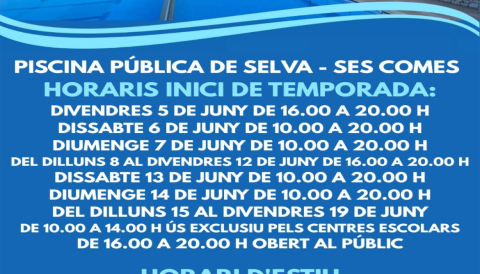 Portada Piscina pública de Selva - 2026