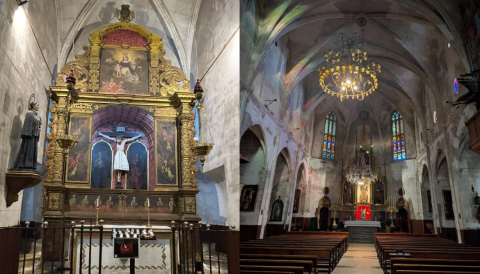 Portada Restauració del retaule del Sant Crist de l'església parroquial de Sant Llorenç de Selva