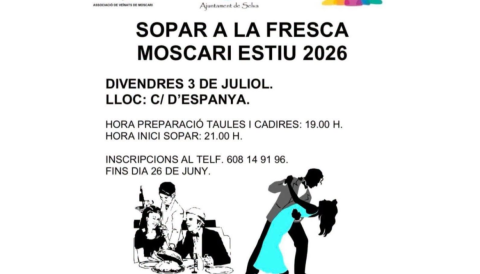 Portada Sopar a la fresca a Moscari estiu 2026